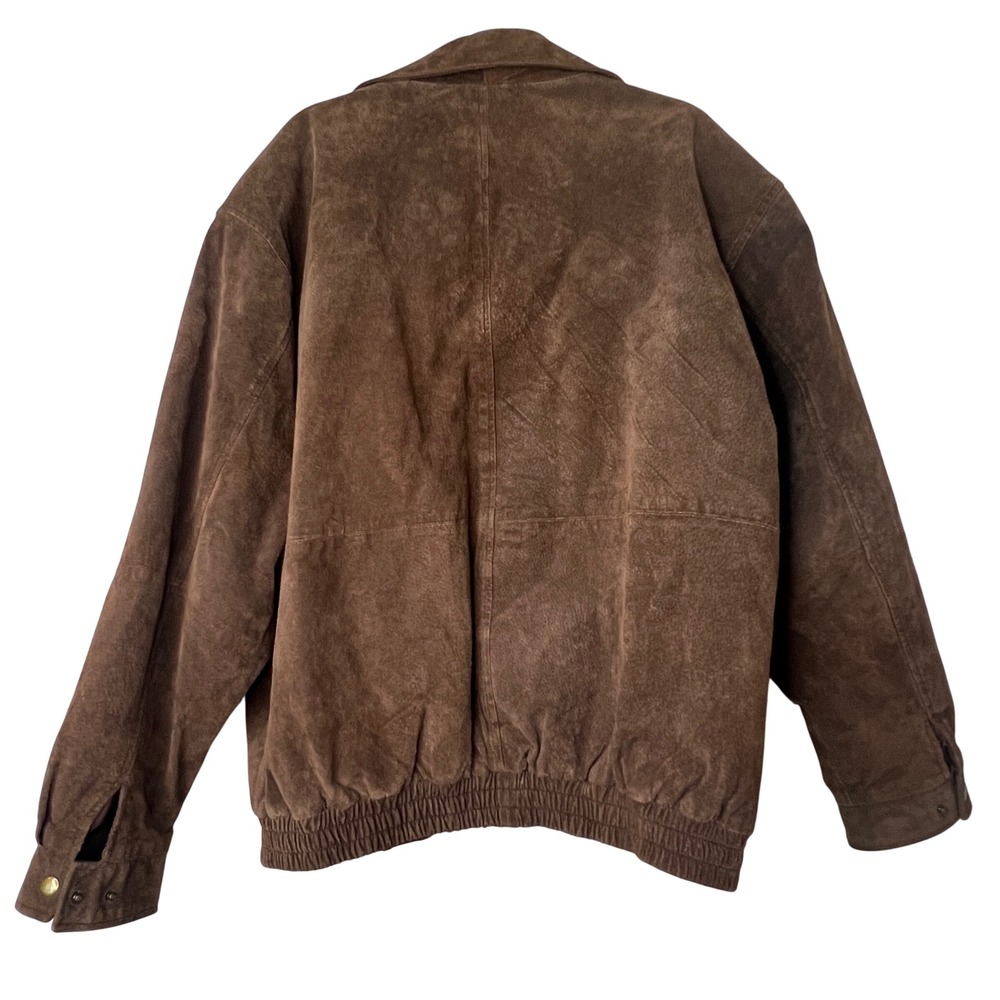 Vintage Cambridge Classics Brown Suede‎ Bomber Jacket XL - Picture 6 of 7